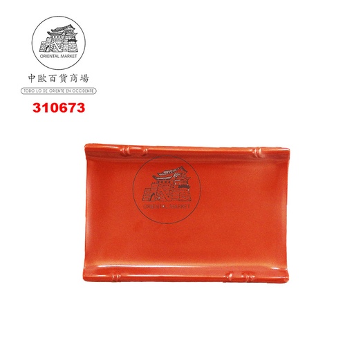 [310673] PLATO RECTAN VIOLENTA *JSQ507* 塑红黑长方盘 72