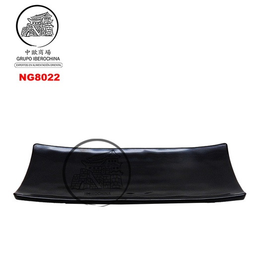 [NG8022] PLATO RECTA *8022* 塑黑色四角烧物皿 21cm x 8cm/96