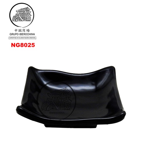 [NG8025] PLATO CUADRADO PARA SALSA *8025* 黑色四角沾酱碟 10cm/192