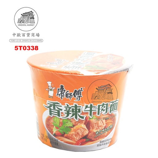 [5T0338] FIDEOS BOWL TERNERA PICANTE *MR KONG* 康师傅香辣牛肉碗面 108g/12