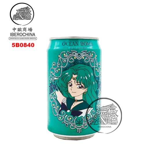 [5B0840] BEBIDA KIWI *OCEAN BOMB* 奇异果风味汽泡水 330ml/24