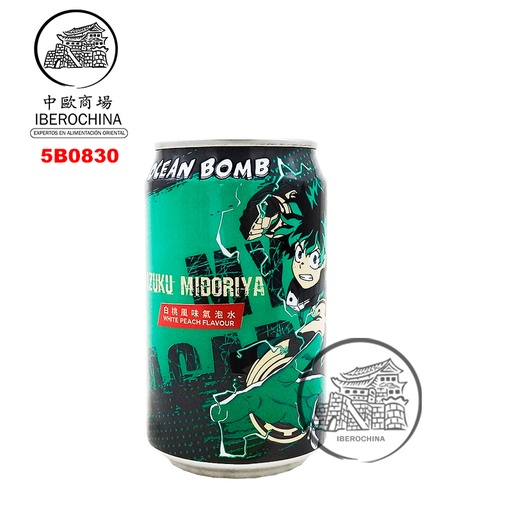[5B0830] BEBIDA MELOCOTON BLANCO *OCEAN BOMB* 白桃风味汽泡水 330ml/24