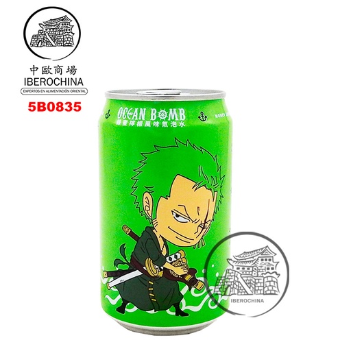 [5B0835] BEBIDA LIMÓN MIEL *OCEAN BOMB* 蜂蜜柠檬风味汽泡水 330ml/24