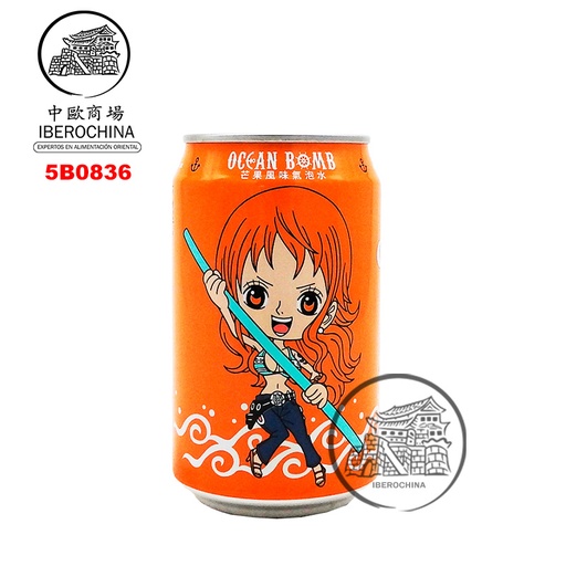[5B0836] BEBIDA MANGO *OCEAN BOMB* 芒果风味汽泡水 330ml/24