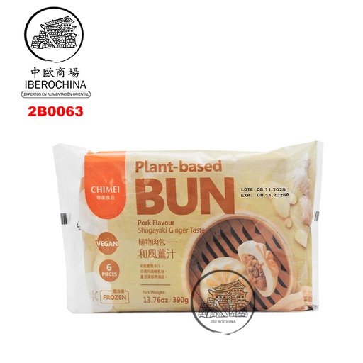 [2B0063] BOLLO VEGETAL JENGIBRE *CHIMEI*  奇美植物和风姜汁包 390g/6u/15