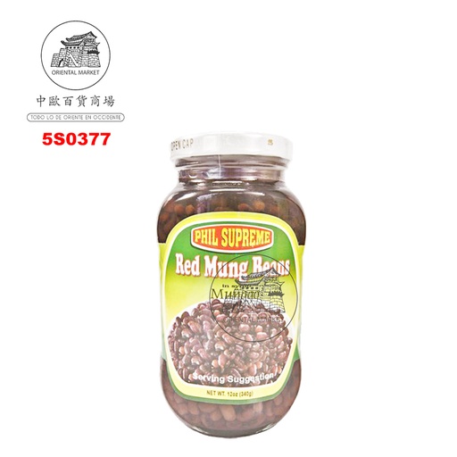 [5S0377] SOJA ROJA COCIDA *PHIL SUPREME* 菲式红豆 340g/12