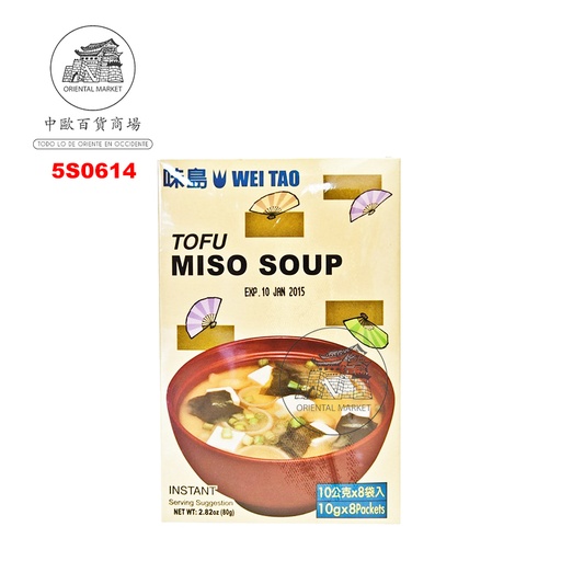 [5S0614] SOPA MISO TOFU *WEITAO* 味岛豆腐味噌汤 80g/24