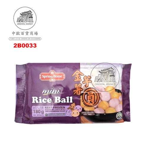 [200386/2B0033] BOLA ARROZ TARO CONGELADA *SPRING HOME* 第一家冻香芋小汤圆 180g/24