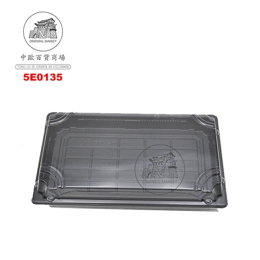 [5E0103] ENVASE SUSHI NEGRO (SZ-0.8) 家乐福黑色(带盖)寿司盒 (165X114mm)/500u/1