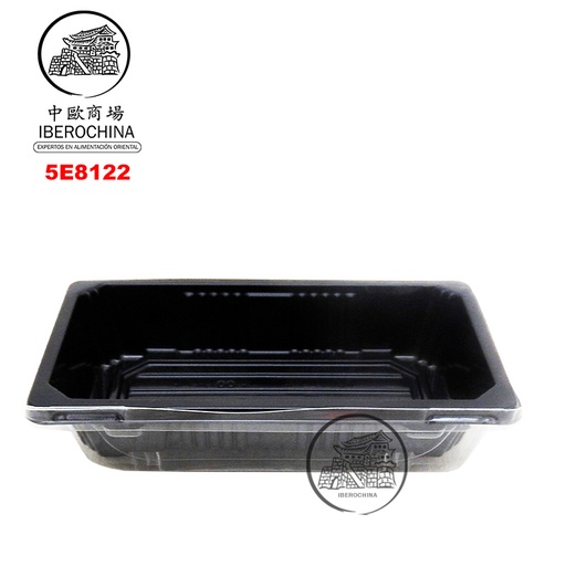 [5E8122] ENVASE SUSHI NEGRO 纯黑色(0.2)寿司盒 600u/1 (145*85*50mm)