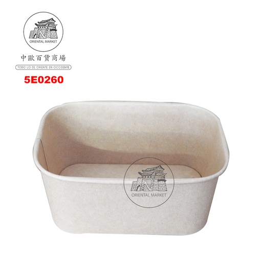 [5E0260] ENVASE RECTANGULAR ENSALADA 沙拉牛皮纸外卖盒 1000ml/300u/1