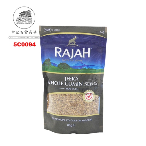 [5C0094] CONDIMENTOS SEMILLA COMINO ENTERO *RAJAH* 印度孜然籽 85g/10