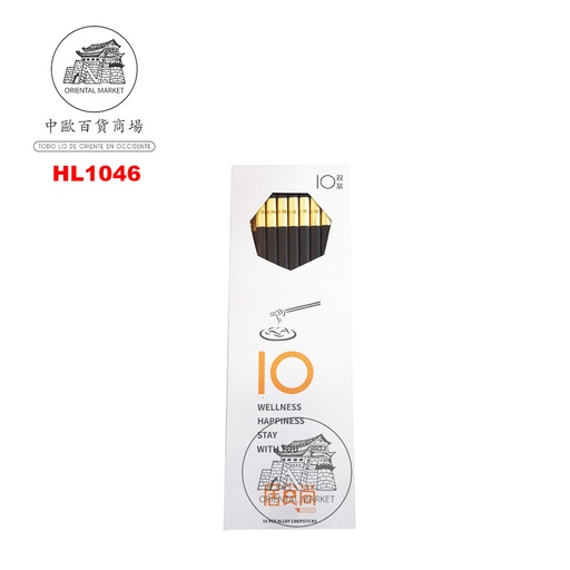 [900794/HL1046] PALILLOS JAPONESES 金电解单线合金筷 27.3cm/10u/100