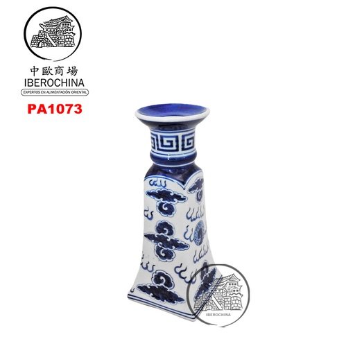 [PA1073] CANDELABRO CUADRADO AZUL 泰蓝瓷大方型蜡烛台 /25