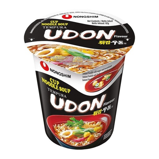 [501478/5T0193] NOODLE CUP UDON TEMPURA *NONGSHIM* 农心天妇罗乌冬杯面 62g/12