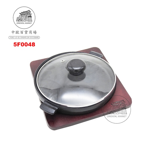 [5F0048] FUENTE DOS ASAS Y TAPA 有耳带盖圆铁板 *19cm* /12