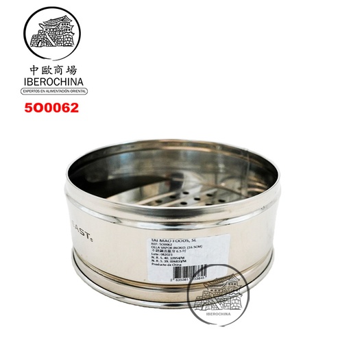 [5O0062] VAPORERA ACERO INOXIDABLE 6.5'' (16.5cm) 不锈钢蒸笼身