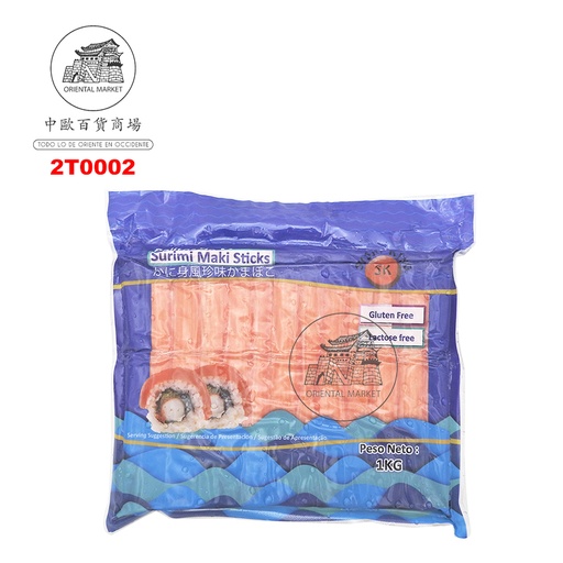 [2T0002] PALITO MAR CONGELADO *SUSHI KING* 寿司王冻蟹肉条 18cm/1kg/10