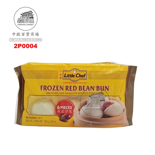 [2P0004] PAN SOJA ROJA CONGELADO *LITTLE CHEF* 小厨师冻豆沙包 250g/24