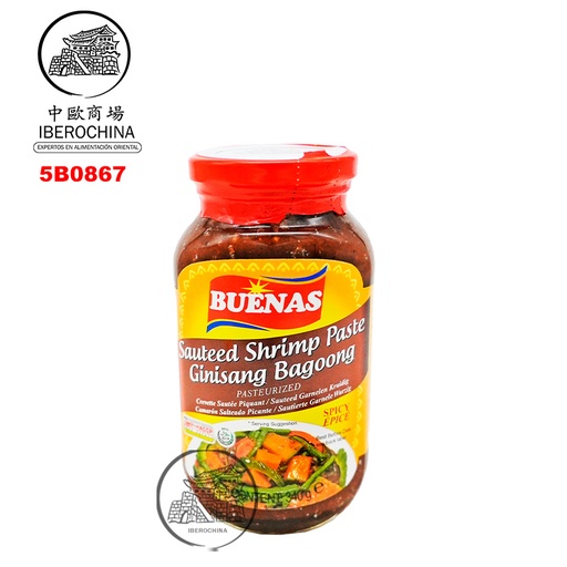 [5B0867] BAGOONG ALAM.GUISADO PIC *BUENAS* 菲律宾熟辣虾酱340g/24