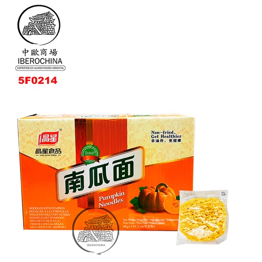 [5F0214] FIDEO CON CALABAZA *JING XING* 晶星南瓜面 80g/50u/1