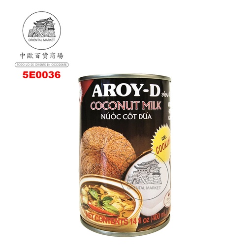 [5E0036] LECHE COCO SALADO *AROY-D* 咸椰奶 400ml/24