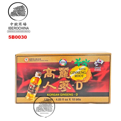 [5B0030] BEBIDA GINSENG *WANG* 韩国人参饮料 120ml/50