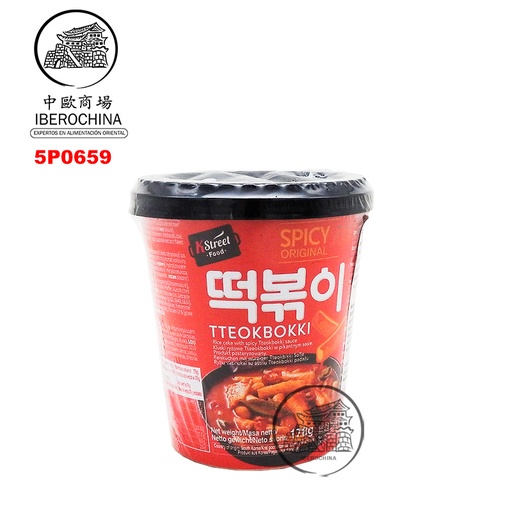 [5P0659] PASTA ARROZ TETEOKBOKKI PICANTE 韩式辣味速食年糕 178G/12