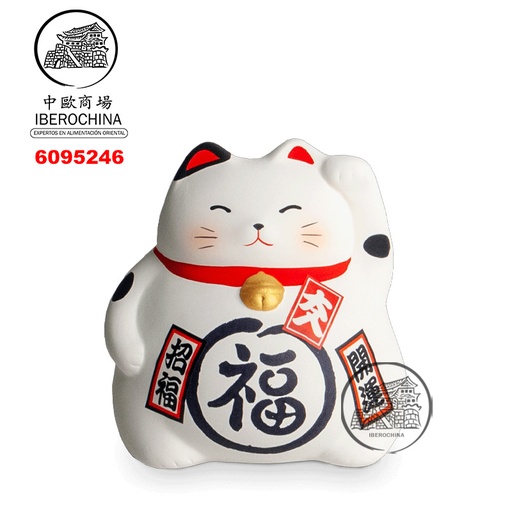 [6095246] HUCHA GATO SUERTE 白福字招财猫储蓄罐 /96