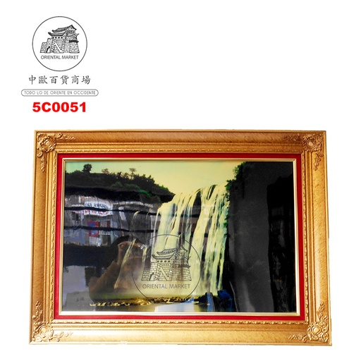 [5C0051] CUADRADO LUMINOSO PAISAJE  风景流水图 (50x70cm)