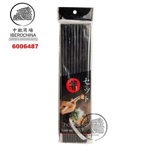 [6006487] PALILLOS NEGROS 黑色塑料筷子 10cm /100