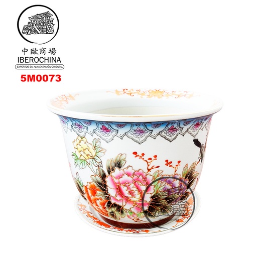 [5M0073] MACETERA   吋吋吋瓷花图花盆 1(8/10/12pulgados)