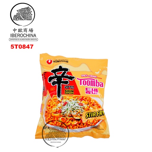[5T0847] FIDEOS DE SHIN TOOMBA CREMOSA *NONGSHIM* 农心奶香拓跋拌面 120g/20