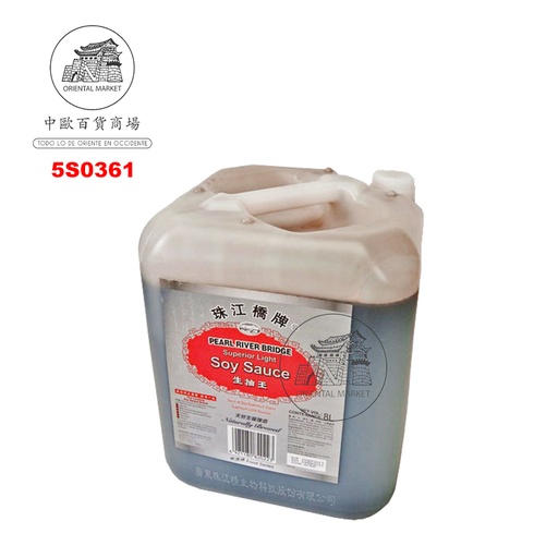 [5S0361] SALSA SOJA CLARA *PRB* 珠江桥生抽王 8L/2