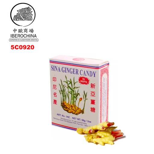 [5C0920] CARAMELO JENGIBRE NARANJA 新亚印尼橙味姜糖盒包 56g/(12uX20)/240