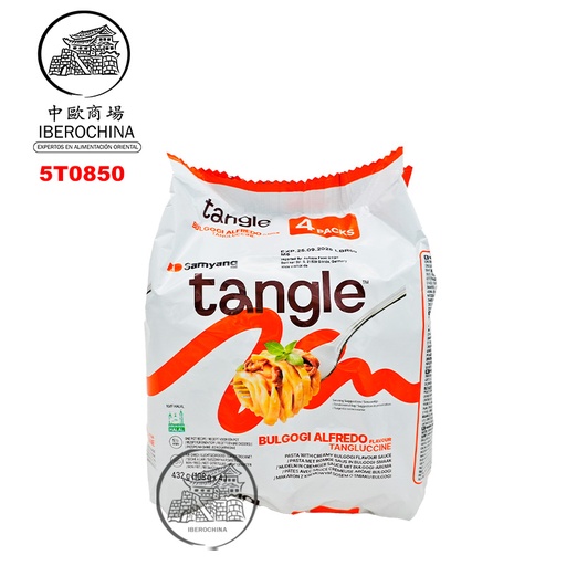 [5T0850] RAMEN TANGLE BULGOGI CREAMA 4-PACK*SAMYANG* 三养奶油意面四连包 108g/4u/8