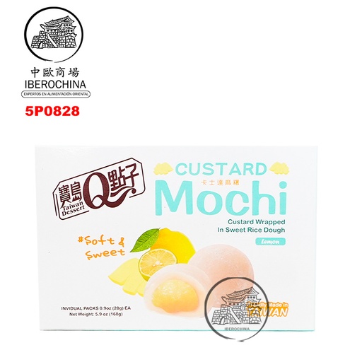 [502240/5P0828] MOCHI LIMON CUSTARD *宝岛Q点子* 柠檬麻薯 168g/24