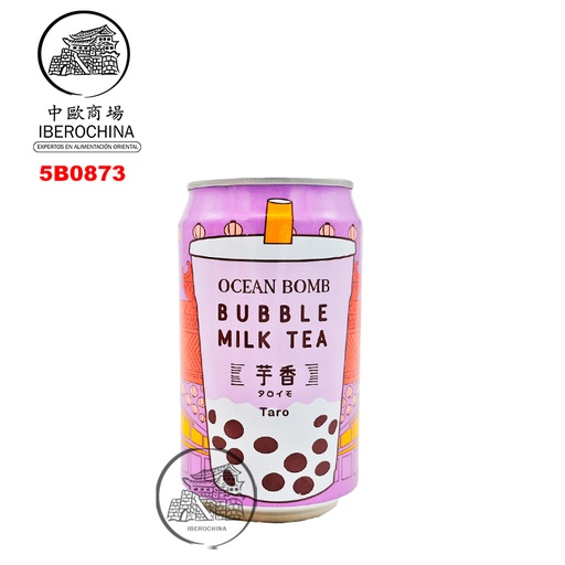 [5B0873] BEBIDA TE CON TARO *OCEAN BOMB* 芋香珍珠奶茶 315ml/24