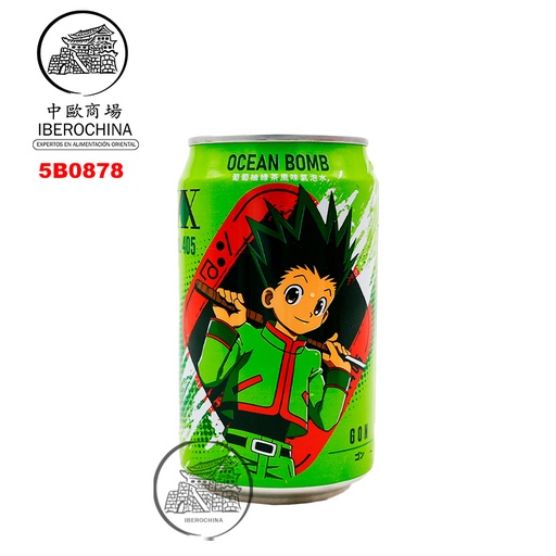 [5B0878] BEBIDA TE VERDE DE POMELO *OCEAN BOMB* 葡萄柚绿茶风味汽泡水 330ml/24