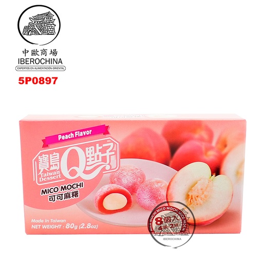 [502244/5P0897] MOCHI MELOCOTON *宝岛Q点子* 蜜桃麻薯 80g/24