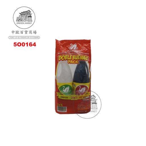 [5O0164] PACK SALSA SOJA Y VINAGRE *SILVER SWAN* 银天鹅酱油于醋礼盒 2L/6