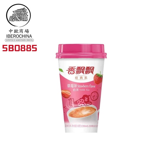 [5B0885] POLVO TE LECHE FRESA CLASICA *香飘飘* 经典草莓味奶茶 80g/30