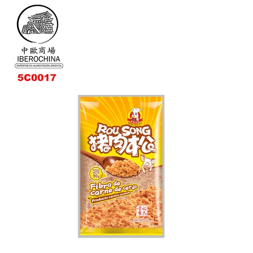 [5C0017] FIBRA DE CARNE CERDO ROUSONG *MENGFU* 蒙福猪肉松 90g/40