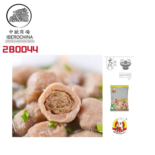 [2B0044] ALBONDIGA CERDO RELLENA CONGELADA *MENGFU* 蒙福冻包心贡丸 360g/16