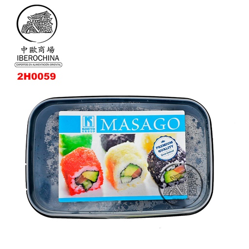 [2H0059] HUEVA MASAGO NEGRO *KOHYO* 日本黑色飞鱼蛋 400g/12
