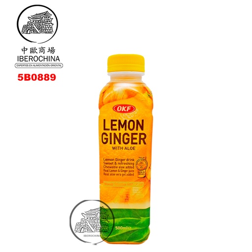[5B0889] BEBIDA ALOE VERA LIMON & JENGIBRE *OKF* 柠檬姜汁芦荟饮料 500ml/20