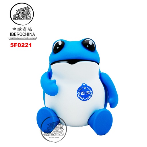 [5F0221] FIGURA SAPO 200% AZUL HITEJINRO 大号真露蓝蟾摆件
