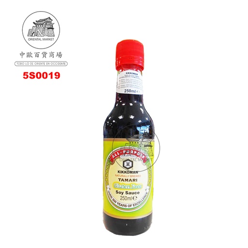 [5S0019] SALSA SOJA SIN GLUTEN *KIKKOMAN* 日本万字无麸质酱油 250ml/6