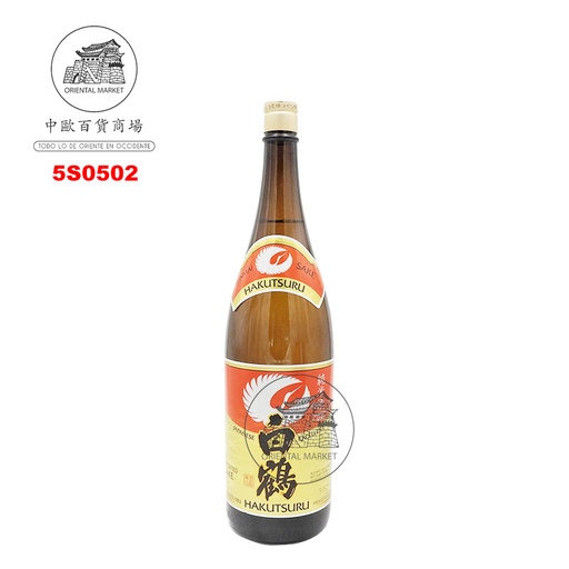 [5S0502] SAKE JUNMAISHU(15%) *HAKUTSURU* 日本红标白鹤纯米清酒 1.8l/6