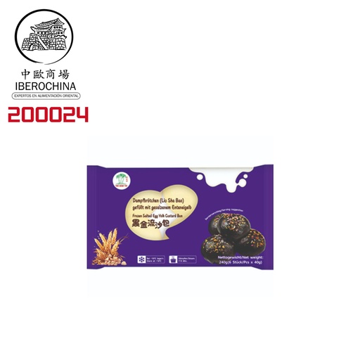 [200024] BAO NATILLA DE YEMA DE HUEVO *ASROPA* 黑色流沙包 240g/24